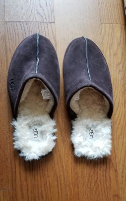 UGG Men's Scuff Suade Espresso Shearling Slide Slippers