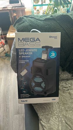 Mega Bass LED Jobsite Bluetooth Speaker