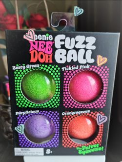 Nee Doh Fuzz Ball 4-Pack Sensory Squeeze Toys