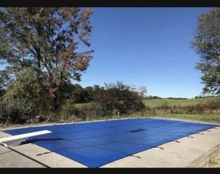 WaterWarden Safety Inground Pool Cover, Fits 16' x 32', Center Easy Installation, Triple Stitched for Max Strength, Includes All Necessary Hardware, S