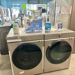 Samsung Bespoke Washer 5.3 Cu Ft And Dryer Electric Set