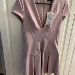 Gorgeous New with Tags Dress by Zara with Cap Sleeves - Medium - Pinkish Purple 