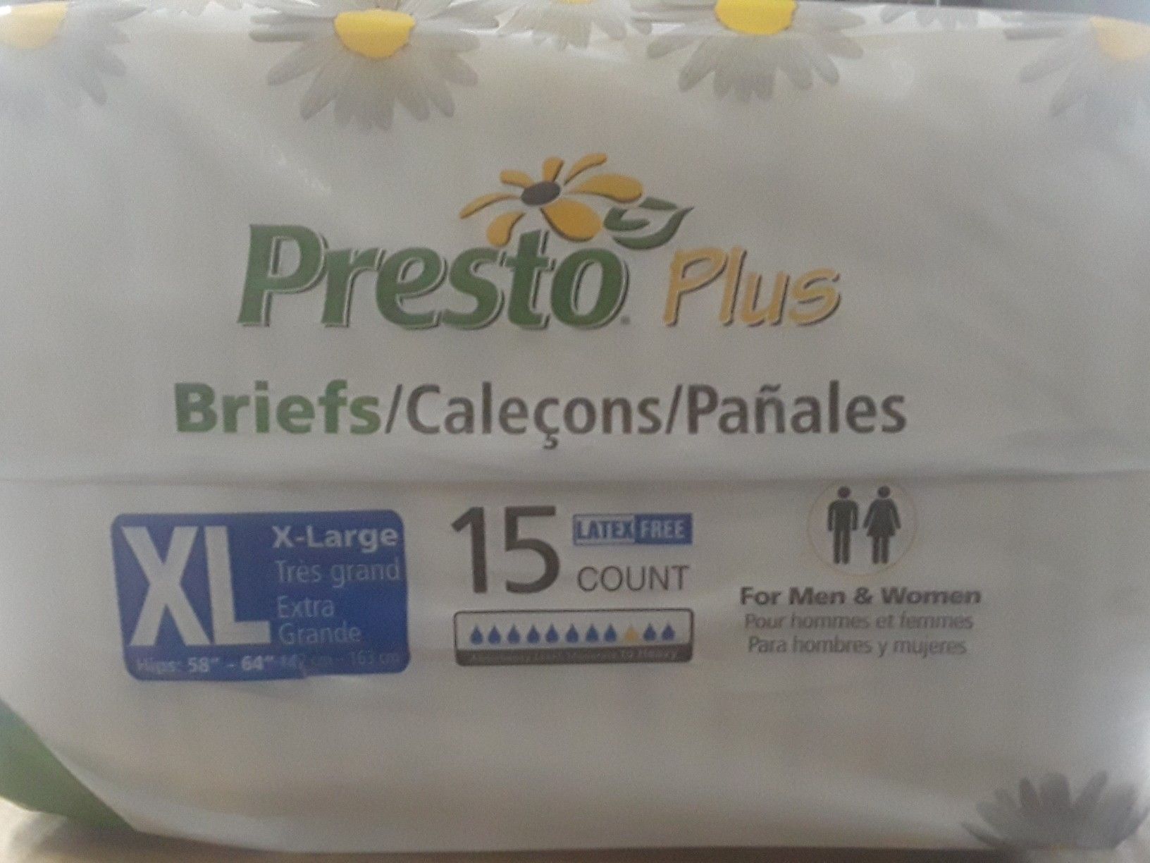 Adult protective underwear size xl
