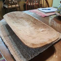 LARGE PRIMITIVE WOOD DOUGH BOWL