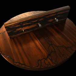 Beautiful fractal burned pet leash rack