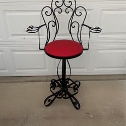 Wrought Iron Swivel Stool