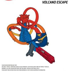 Hot Wheels Volcano Escape Playset