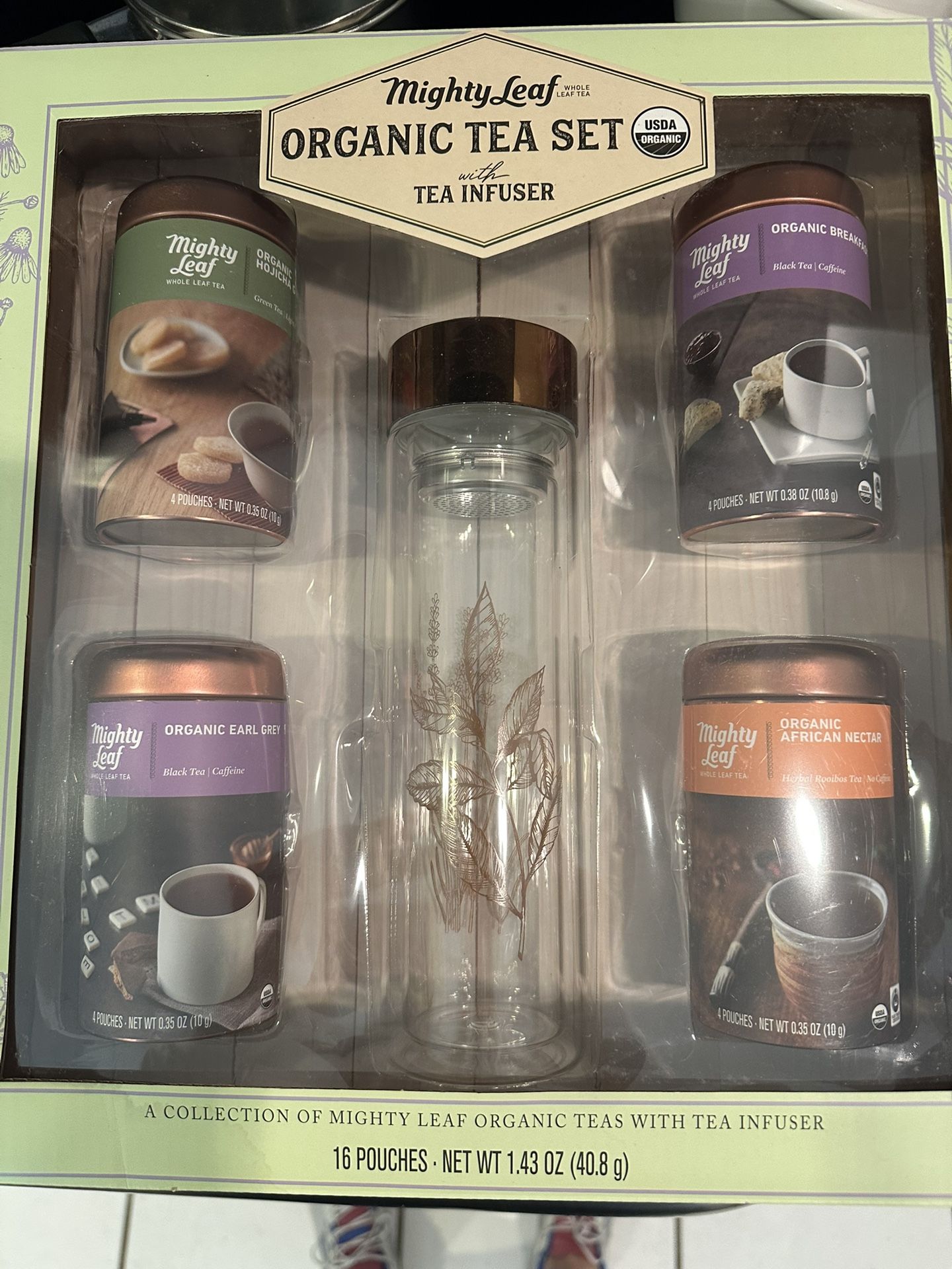 Mighty Loaf Organic Tea Ser With Tea Infuser