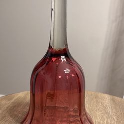 Vintage Hand Blown Pilgrim Cranberry Glass Bell