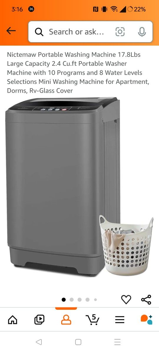 Apartment/RV Washer