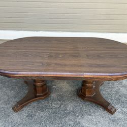 Wood Dining Table with 5 Chairs + 1 Leaf