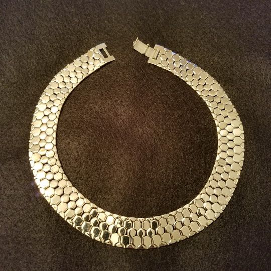Vintage Renaid silvertone choker necklace