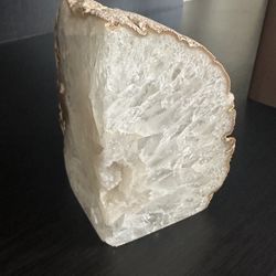 White Geode Bookend