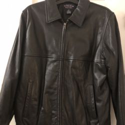 Men’s Genuine Leather Bomber Jacket