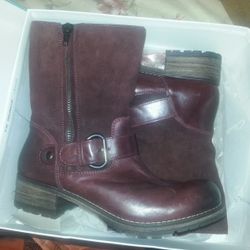 Womens Leather And Suede Boots  