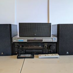 3 Boston Speakers Samsung DVD Player Pioneer VSX 451 Receiver 
