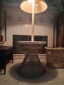 Mid Century Modern Spun Fiberglass Table Lamp