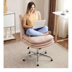 Pink Criss Cross Office Chair 