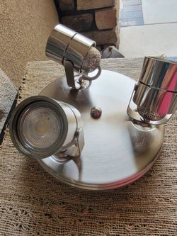 Brushed Metal 3-Light Spotlight Fixture GU10/MR16