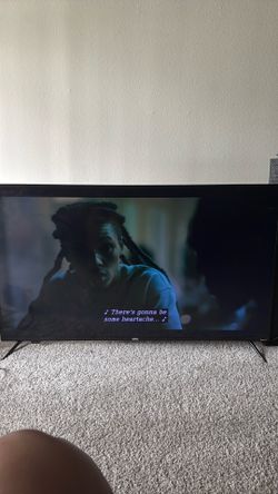 55 in onn. Tv with mount