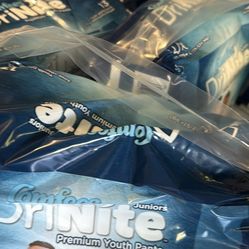 DriNight premium youth pants Juniors  12 Packs Of 17 Comfees Drinite L/XL 60 - 125 Lbs Pull Ups $48 12 packs for $48.00 24 packs for $96.00
