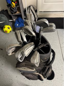 Complete Beginner Golf Club Lot - Mixed Iron Sets & Stand Bag Bundle