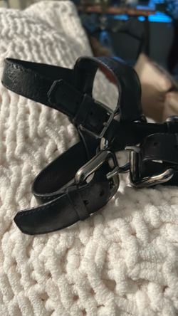 Black & Silver leather harness braces  for western boots  40$ pk up Everett Mall way