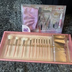 Christmas Deluxe Brush Kit D Elude Manacure Set with Bag New