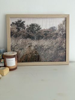Rustic landscaped art with frame