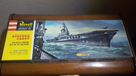 Vintage Revell U.S.S Midway Carrier Ship Model