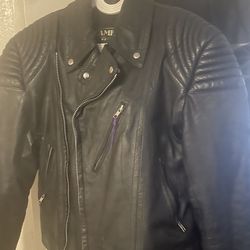 Leather Biker Jacket Mens