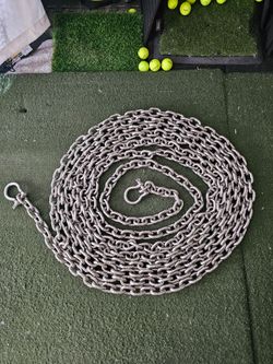 3/8 US stainless steel chain with shackles. 40 feet