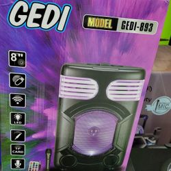 New 8" Bluetooth Speaker DJ Karaoke 