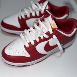 Size 8 Nike Dunk Low Retro Gym Red White Men’s Sneakers
