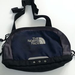 The North Face ROO Waist Fanny Cross Body Bag Pack Blue And Black Sling