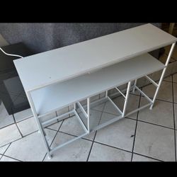 White Metal Console Table