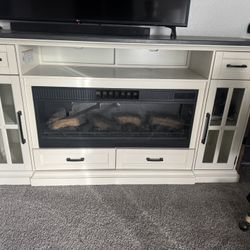 Electric Fireplace Console W/cooling