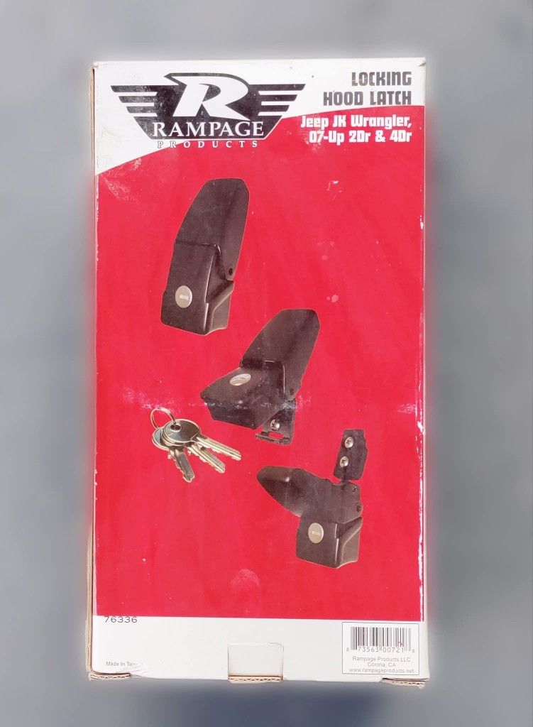 Lockable Jeep Hood Latches by Rampage