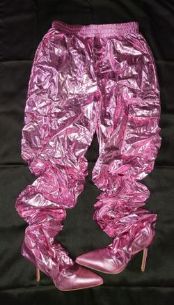 Space X Thigh-High Boots Size 7.5 Pink
