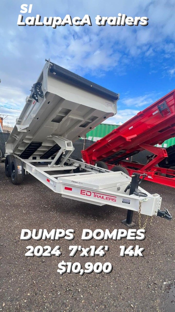 Dump Trailer Bobcat Excavator Trash Dompe Traila 