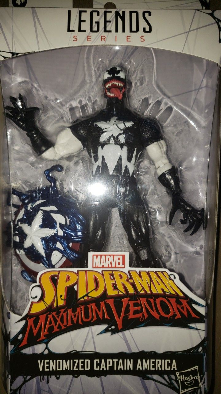 Marvel Legends Avengers Spiderman Venomized Captain America