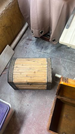 Bamboo and rattan storage chest