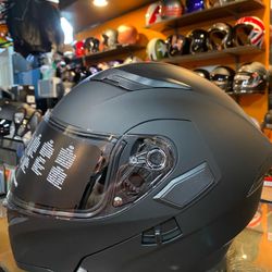 Helmet New Flat Black Dual Visor Modular Motorcycle Helmet $130
