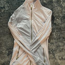 Pink and gold lululemon define jacket 