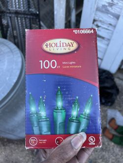 Christmas Lights  1 Box White Icecicle And One Box Green Brand New 