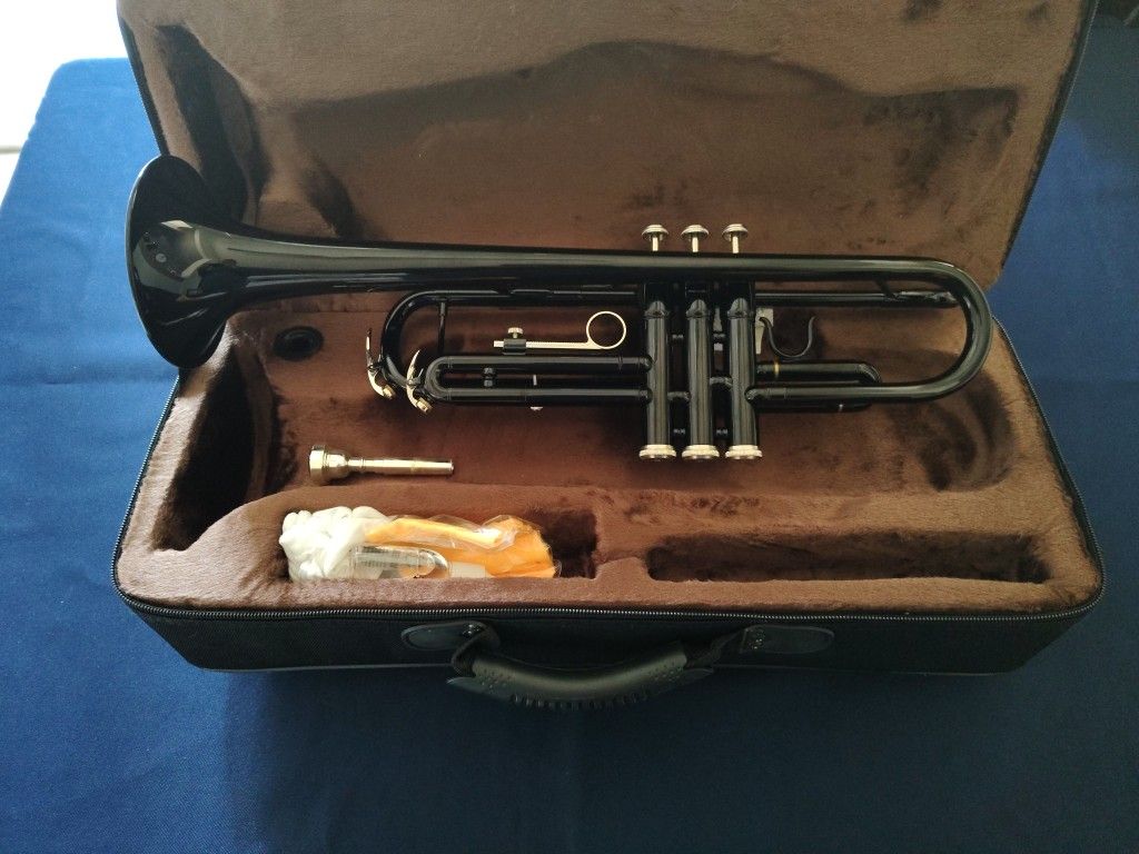 Left-Handed All-Black Trumpet w/ Case + Free Mute