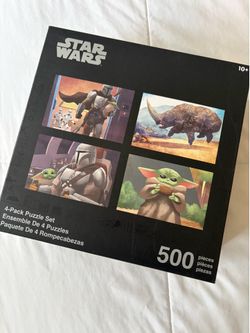 Star Wars: The Mandalorian 4-Pack Puzzle Set – 500 Pieces 🌌🧩