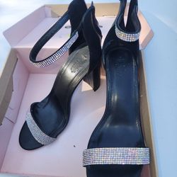 Charlotte Russe Black With Gems Heels