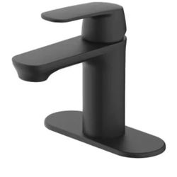 Glacier Bay Foxton Single-Handle Single-Hole Bathroom Faucet in Matte Black