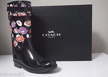 Coach rain boots size 5